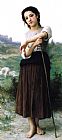 Famous Shepherdess Paintings - Young Shepherdess Standing